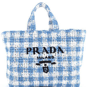 Prada Logo Tote Raffia Large #186435P20B
